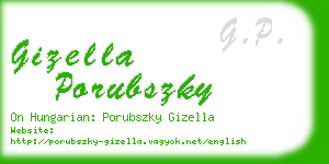 gizella porubszky business card